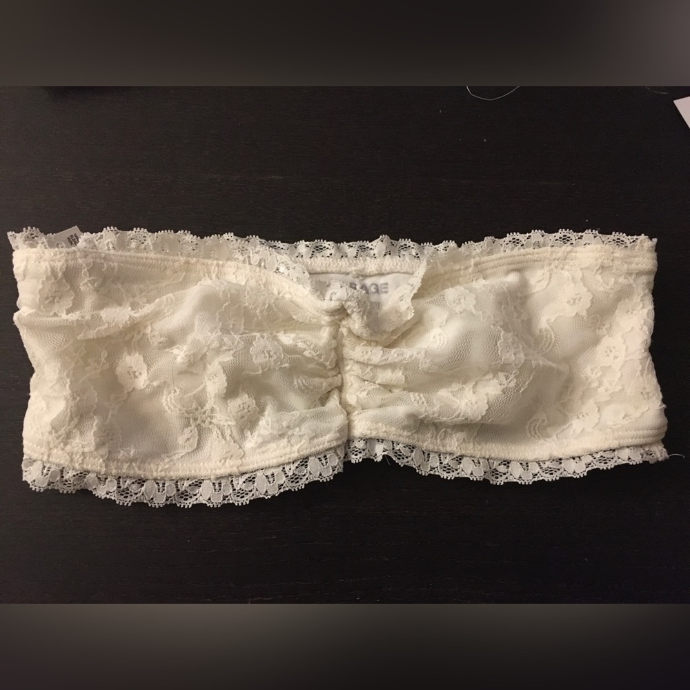 GARAGE white lace tube top
